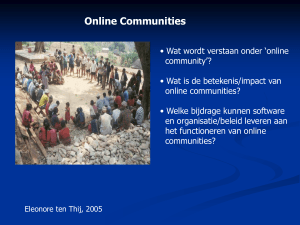 Betekenis Online communities