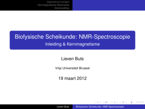 NMR-Spectroscopie - Vrije Universiteit Brussel