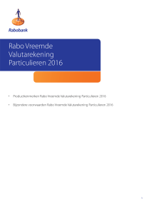 Rabo Vreemde Valutarekening Particulieren 2016