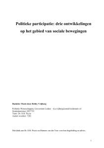 Politieke participatie: drie ontwikkelingen op het