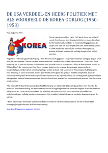 de usa verdeel-en heers politiek met als voorbeeld de korea oorlog