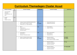 Curriculum Themadagen Cluster Acuut