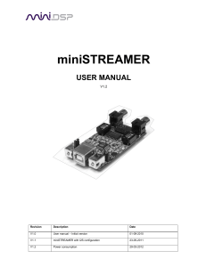 miniSTREAMER User manual