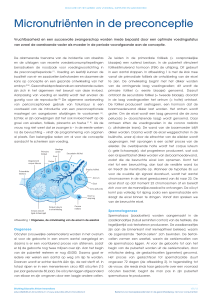 Micronutriënten in de preconceptie