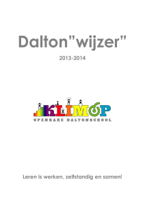 Dalton”wijzer” 2013-2014 Leren is werken