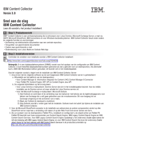 IBM Content Collector Snel aan de slag IBM Content Collector