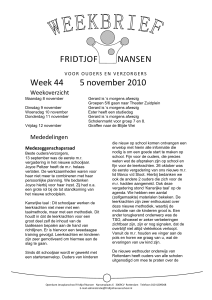 Week 44 5 november 2010 - Fridtjof Nansen School