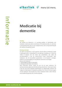 Medicatie bij dementie