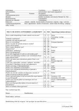 Anamnese formulier orthodontie