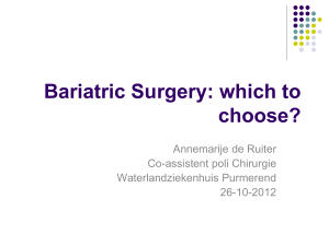 2012 SR: bariatric surgery, prim. co-morbiditeit