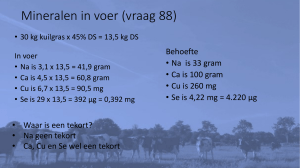 Mineralen in voer (vraag 88)