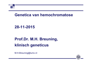 Genetica van hemochromatose 28-11
