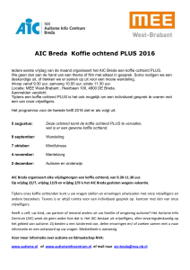 AIC Breda Koffie ochtend PLUS 2016