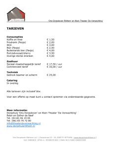 tarieven - Dorpshuis Ritthem