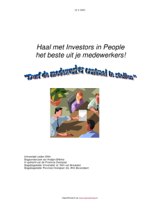 Haal met Investors in People het beste uit je medewerkers!