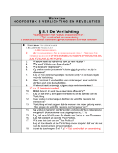Werkwijzer HOOFDSTUK 8 VERLICHTING EN REVOLUTIES § 8.1