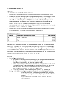 TLV aanvraag Criteria Cluster 4 - Samenwerkingsverband Gorinchem