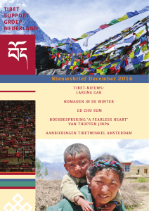 TSG nieuwsbrief december 2016 - Stichting Tibet Support Groep