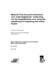 Material Flow Account-indicatoren voor