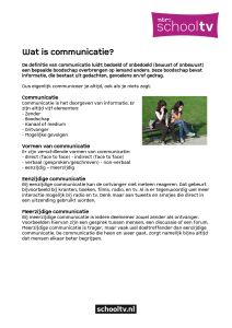 Wat is communicatie?
