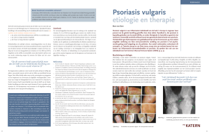 Psoriasis vulgaris, etiologie en therapie