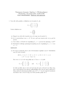Tentamen Lineaire Algebra 1 (Wiskundigen)