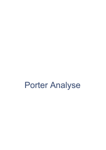 Porter Analyse Porter analyse (Vijf krachten model) Inleiding Het vijf
