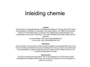 Inleiding chemie - Bijleswiskunde.nl