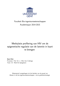 Methylatie profilering van HIV om de epigenetische