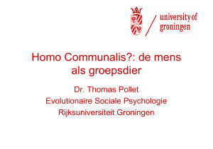 Homo Communalis?: de mens als groepsdier
