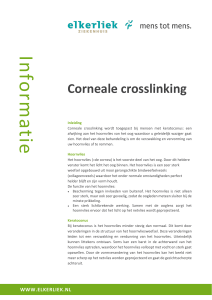 Corneale crosslinking