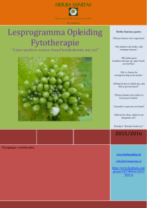 Lesprogramma Opleiding Fytotherapie