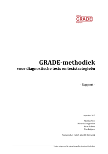 Rapport GRADE-methodiek voor diagnostische tests en