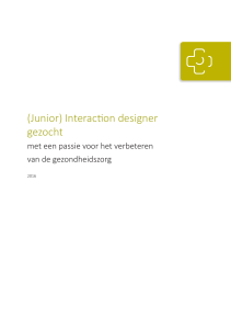 (Junior) Interaction designer gezocht