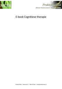E-book Cognitieve therapie