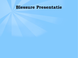 Blessure Presentatie