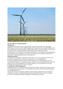 DE NOTARIS EN WINDENERGIE Windenergie Nederland is vlak en