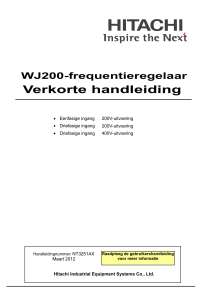 WJ200-frequentieregelaar Verkorte handleiding
