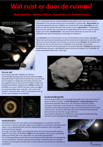 Planetoïden, meteoroïden, meteoren en meteorieten