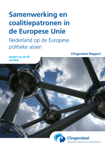 Clingendael rapport Samenwerking en coalitiepatronen in de EU
