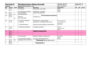 Periode 6 Studieschema Natuurkunde 2016-2017 HAVO 5