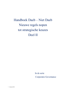 Handboek Daeb – Niet Daeb Nieuwe regels nopen tot