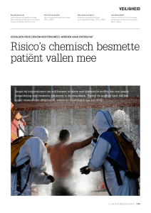 Risico`s chemisch besmette patient voor ziekenhuispersoneel