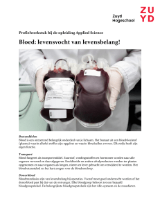 Bloed: levensvocht van levensbelang!
