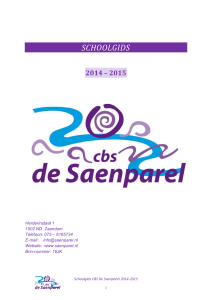 schoolgids - CBS De Saenparel
