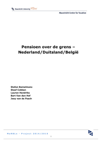 Pensioen over de grens – Nederland/Duitsland/België