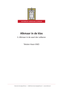 Alkmaar in de klas - Historische Vereniging Alkmaar