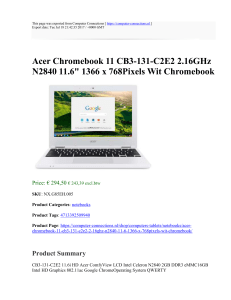 Acer Chromebook 11 CB3-131-C2E2 2.16GHz N2840 11.6" 1366 x