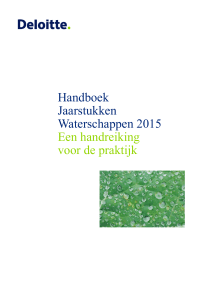 Handboek Jaarstukken Waterschappen 2015