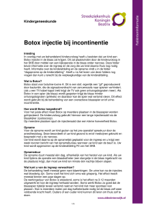 Botox injectie bij incontinentie - Streekziekenhuis Koningin Beatrix
